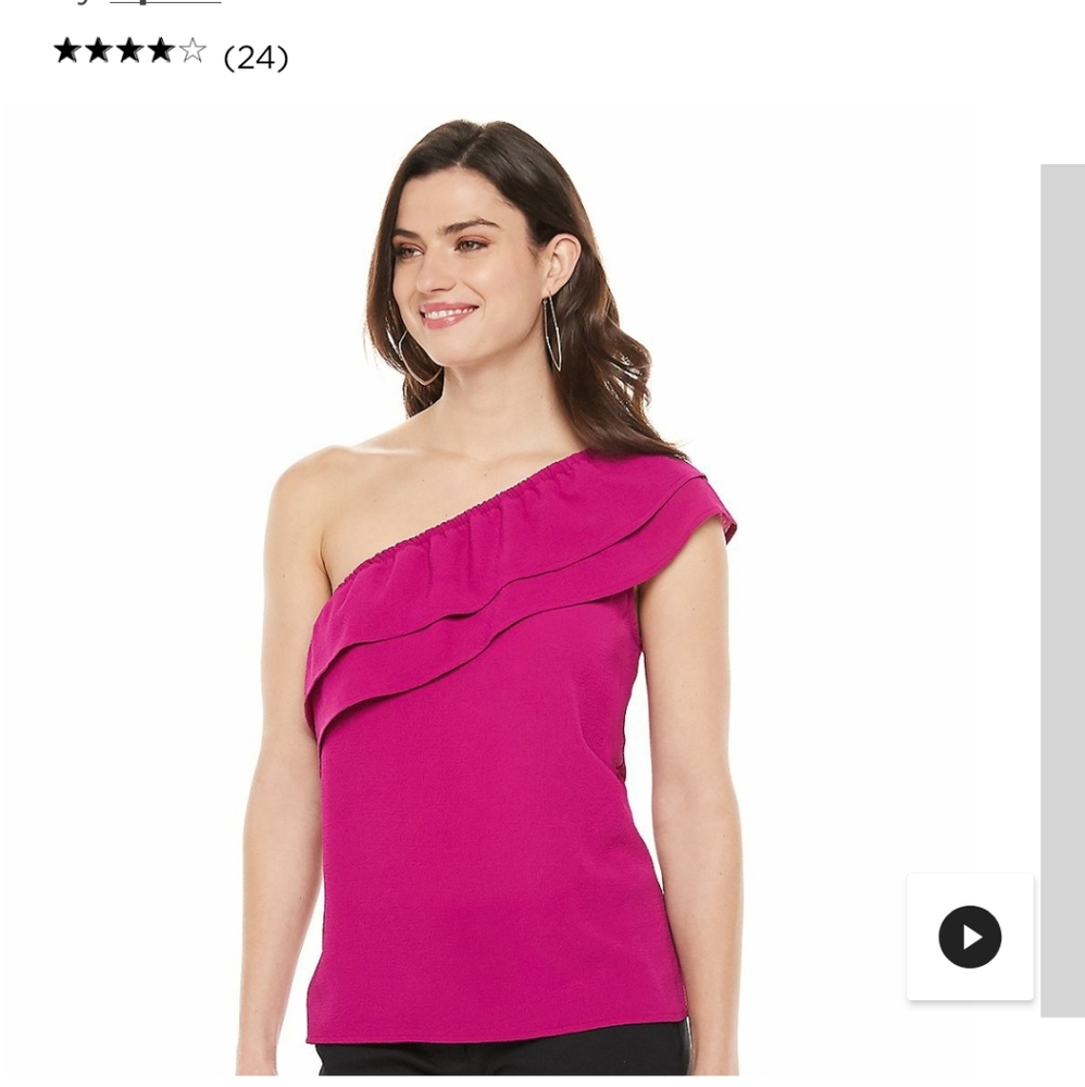 NEW Apt 9 one shoulder top L